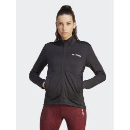 adidas Polár kabát IB1814 Fekete Slim Fit