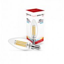 Asalite LED Izzó C35 filament gyertya E14 4W 4000K (400 lumen) LED izzó