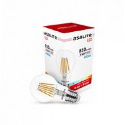 Asalite LED Izzó A60 filament gömb E27 8W 4000K (810 lumen) LED izzó