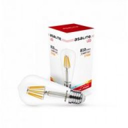 Asalite LED Izzó ST64 filament E27 8W 2700K (810 lumen) LED izzó