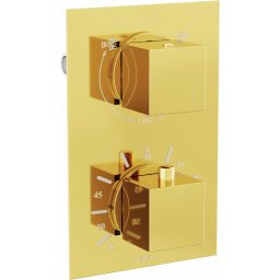 Mexen Cube termosztáros kád és zuhany csaptelep rejtett , arany - 77502-50 Kádtölt? csap