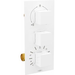 Mexen Cube termosztáros kád és zuhany csaptelep rejtett , fehér - 77503-20 Kádtölt? csap
