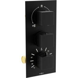 Mexen Cube termosztáros kád és zuhany csaptelep rejtett , fekete - 77503-70 Kádtölt? csap