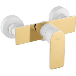 Mexen Alfa zuhany csap , fehér/ arany- 745740-25 Zuhany csap falra