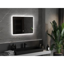 Mexen Sun Led fürdõszobai tükör 80 x 60 cm, LED 6000K, + páramentesít? - 9807-080-060-611-00 Led Tükör