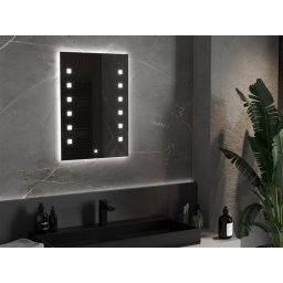 Mexen Ner Led fürdõszobai tükör 60 x 80 cm, LED 6000K, + páramentesít? - 9809-060-080-611-00 Led Tükör