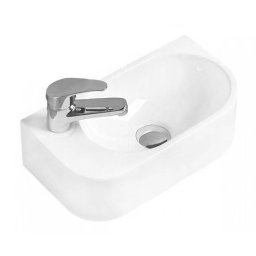 Mexen Viera Mosdó kagyló balos 40 x 21 cm, fehér - 21274000L Mosdó csaplyukal