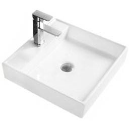 Mexen Blanca Mosdó kagyló 44 x 44 cm, fehér - 21624400 Mosdó csaplyukal