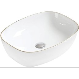Mexen Lita mosdó pultra helyezhetõ 49 x 37 cm, fehér/arany - 22124905 Pultra építhető