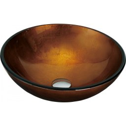 Mexen Mira üveg mosdó pultra helyezhetõ 42 x 42 cm, arany - 24124250 Pultra építhető