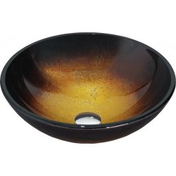 Mexen Mira üveg mosdó pultra helyezhetõ 42 x 42 cm, arany - 24124251 Pultra építhető