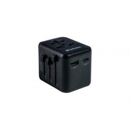 Utazó adapter, univerzális, USB-A(QC 3.0)/USB-C(PD20W)2xUSB, VERBATIM \UTA-02\