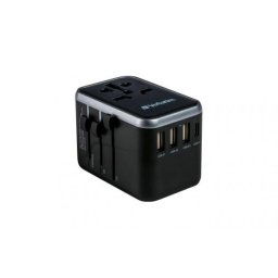 Utazó adapter, univerzális, USB-A(QC 3.0)/USB-C(PD61W)2xUSB, VERBATIM \UTA-04\