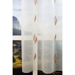 (2 méret 3 szín) Levélmintás sherly voile függöny-300-óarany-caffe