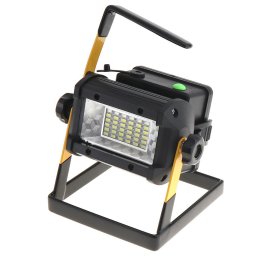 Extra fényerejű 50W Hordozható 30+6 fehér / színes Led reflektor akkumulátoros munkalámpa - W807 Fekete