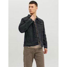 Jack&Jones Farmer kabát Jean 12223613 Fekete Regular Fit