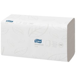 TORK Kéztörlő, Interfold hajtás, 2 rétegű, 180 lap, H2 rendszer, Advanced, TORK "Xpress Soft Multifold", fehér