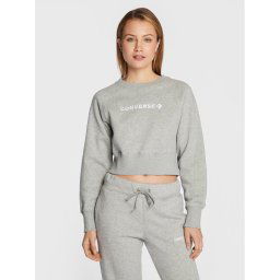 Converse Pulóver Wordmark 10023716-A02 Szürke Regular Fit