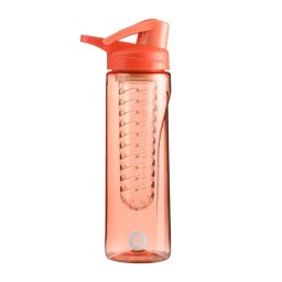 Palack, műanyag, csatos, gyümölcs, 750 ml, korall, Wabo