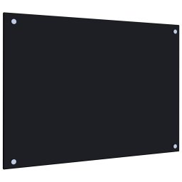 vidaXL fekete edzett üveg konyhai falburkoló 70 x 50 cm