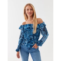 Guess Blúz Lucy W3YH67 WFJJ2 Kék Regular Fit