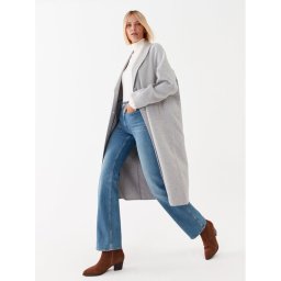 American Vintage Gyapjú kabát Dadoulove DADO17HCH23 Szürke Relaxed Fit