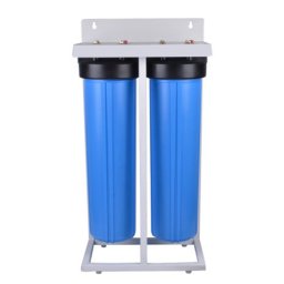 BigBlue 20" dupla nagy méretű szűrőház állványon légtelenítővel 1"x1"