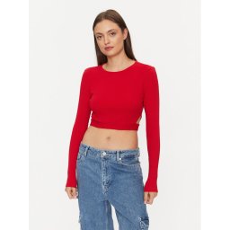 ONLY Blúz 15293922 Piros Slim Fit