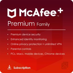 McAfee+ Premium Family Korlátlan Számú Eszköz / 1 Év