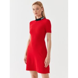 Hugo Kötött ruha Sarty 50495572 Piros Slim Fit