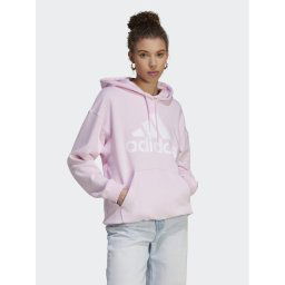 adidas Pulóver Essentials Big Logo Oversized French Terry Hoodie IL3319 Rózsaszín Loose Fit
