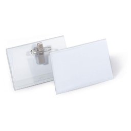 DURABLE Névkitűző, csíptetővel és tűvel, 54x90 mm, DURABLE