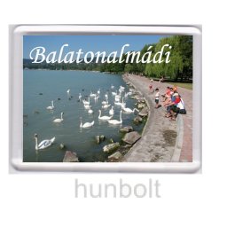 Balatonalmádi Parti sétány hűtőmágnes (műanyag keretes)