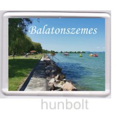 Balatonszemes Strand hűtőmágnes (műanyag keretes)