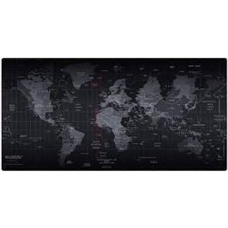 Nagyméretű egérpad világtérképpel 88x33 cm - fekete (MS-129)