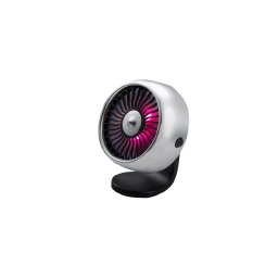 Autós mini ventilátor USB csatlakozással 3 fokozatú - Ezüst