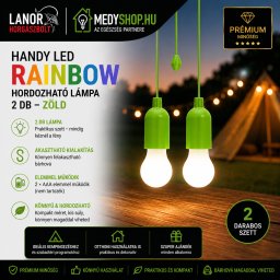 Handy LED Rainbow hordozható lámpa 2 db - Zöld