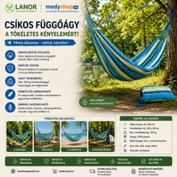 Kényelmes pamut függőágy egy személyes - Kék