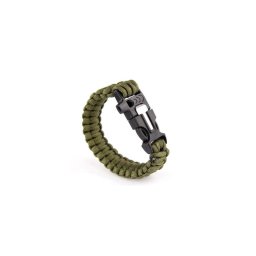 Paracord túlélő karkötő iránytűvel - zöld