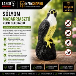 Sólyom madárriasztó kerti dekoráció