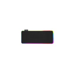 Egérpad RGB LED világítással, USB-vel - fekete (MS-249)