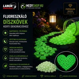Fluoreszkáló díszkövek kerti dekorációhoz - zöld