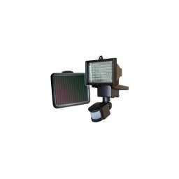 Napelemes LED reflektor mozgásérzékelővel 50W 120 LED - fekete (MS-600)