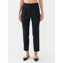 Weekend Max Mara Szövet nadrág Freccia 2351361133 Fekete Slim Fit