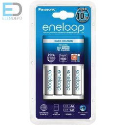 Panasonic akkumulátor töltõ +4AA akku Basic Charger Smart Eneloop 4AA- 2.000mAh K-KJ51MCC40E