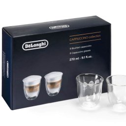 Delonghi Capuccino kollekció, 270ml, 6db duplafalú üvegpohár DLSC301