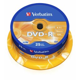 Verbatim DVD-R 4.7GB X16, 25db/dob
