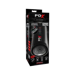 PDX Moto Blower - szívó, rezgő maszturbátor (fekete)
