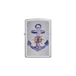 49411 Zippo Öngyújtó Króm színben- Horgony kormánykerékkel