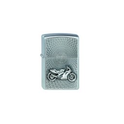 2000225 Zippo öngyújtó szálcsiszolt Króm színben - Motor